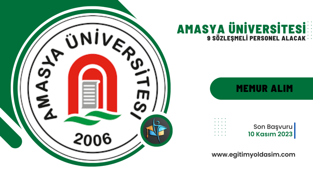Amasya Üniversitesi 9 sözleşmeli personel 