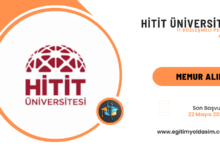 Hitit Üniversitesi 11 Sözleşmeli Personel