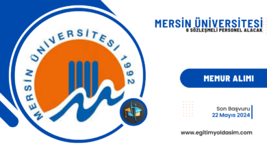 Mersin Üniversitesi 6 sözleşmeli personel