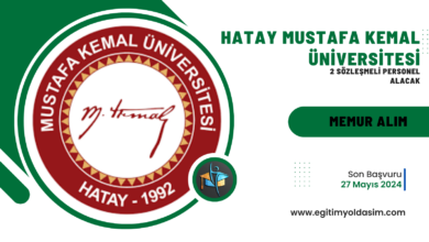 Hatay Mustafa Kemal Üniversitesi 2 sözleşmeli