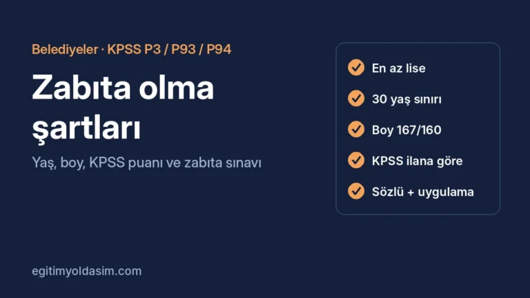 Zabıta olma şartları 2026